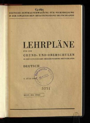 1946: Deutsch