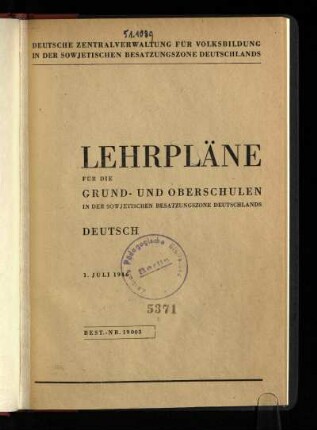 1946: Deutsch