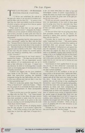 The lay figure: on modern water-colour painting
