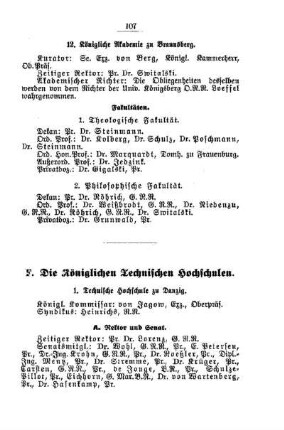 Die Königlichen Technischen Hochschulen