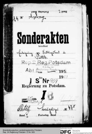 Enteignung von Siedlungsland in Putlitz, Kr. Westprignitz