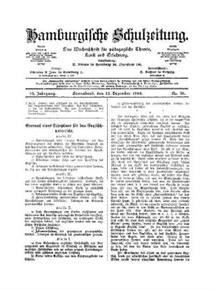 Entwurf eines Lehrplans für den Englischunterricht