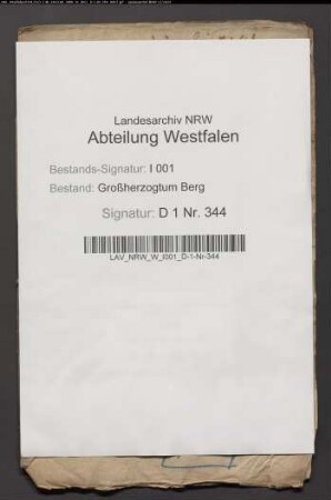 Verkauf verschiedener Gebäude des aufgehobenen Klosters Vinnenberg