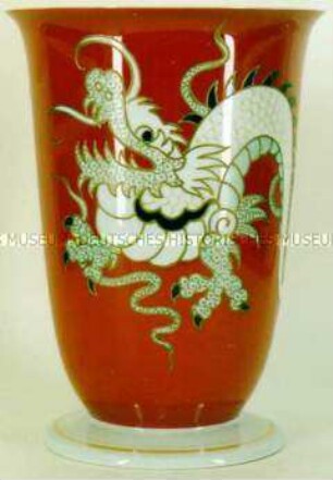 Vase mit Drachenmalerei