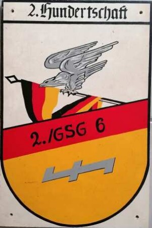 Wappen 2./GSG 6 Wappenplatte Holz