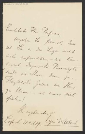 Brief an Karl Klindworth : 18.10.1889