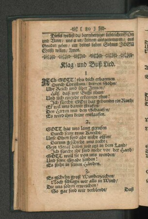 Klag- und Buß-Lied.