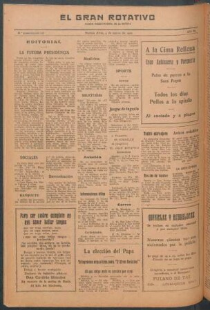 El gran rotativo : Diario independiente de la mañana. - Nº9000000000107