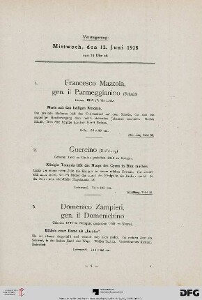 Versteigerung: Mittwoch, den 12. Juni 1918 von 10 Uhr ab (Nr. 1-164)