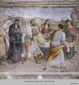 Glorie des heiligen Augustinus und Grablegung Christi : Grablegung Christi