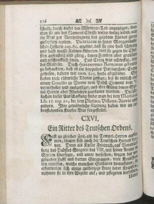 CXVI. EIn Ritter des Teutschen Ordens.