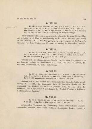 116-121, Ma XIII 83 bis Ma XIII 86