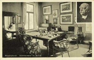 Friedrichsruh. Arbeitszimmer im Schloß