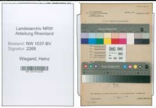 Entnazifizierung Heinz Wiegand , geb. 18.07.1905 (Landwirt)