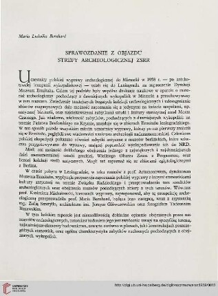 4: Sprawozdanie z objazdu strefy archeologicznej ZSRR