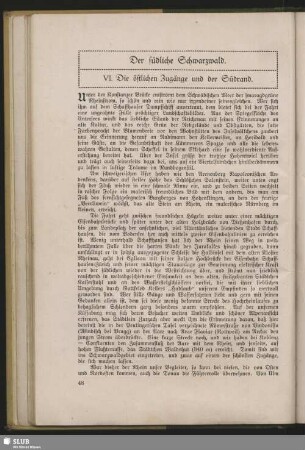 VI. Die östlichen Zugänge und der Südrand