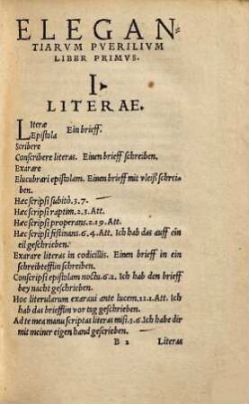 Elegantiarvm Pverilivm Ex M. Tvllii Ciceronis Epistolis Libri Tres