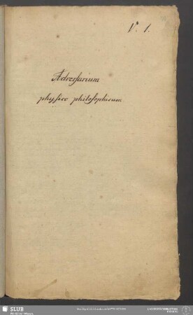 Adversarium physico philosophicum