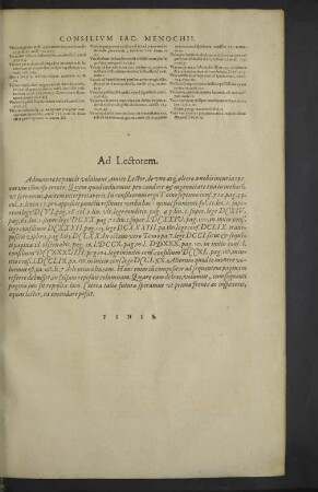 Ad Lectorem