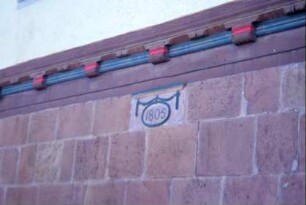 Detail voriges Bild: Jahreszahl 1805 im EG