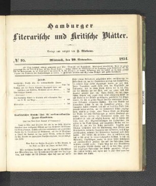 No. 95. 29. November 1854