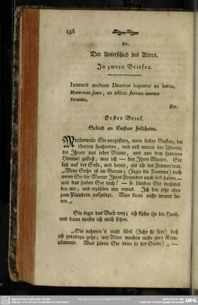 20. Der Unterschied des Alters