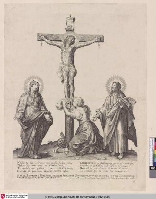 [Christus am Kreuz, umgeben von Maria, Maria Magdalena und Johannes]