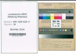 Entnazifizierung Erich Borchter , geb. 29.09.1900 (Maschinenmeister)