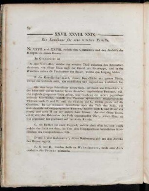 XXVII. XXVIII. XXIX. Ein Landhaus für eine mittlere Familie.