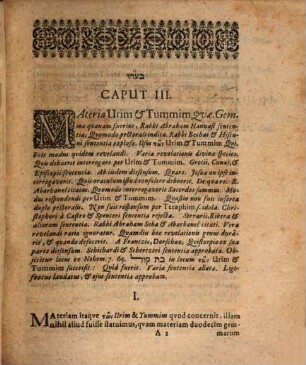 Ûrîm we-tûmmîm s. De Urim & Tummim Dissertatio Philologica Posterior
