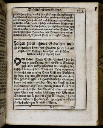 Folgen zwey schöne Gebetlein [...]