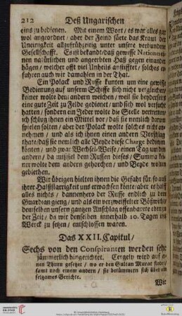 Das XXII. Capitul