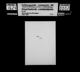 Anmeldungen nicht politischer Vereine zur Eintragung in das Vereinsregister, OA Künzelsau