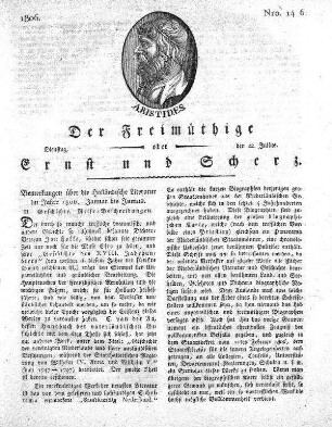 Nro. 146, Dienstag den 22. Julius 1806
