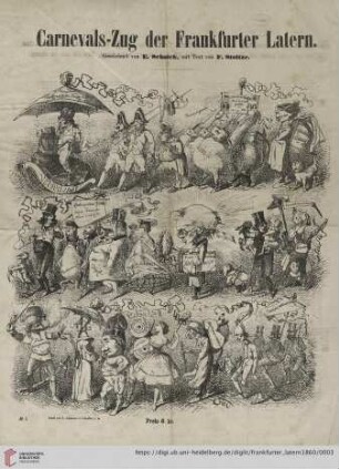 Tafel: No. 1, Carnevals-Zug der Frankfurter Latern