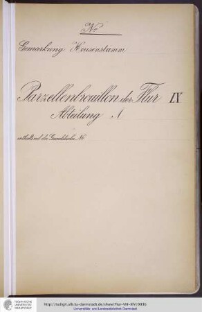 No. 11 Gemarkung Heusenstamm, Flur IX, Abteilung A