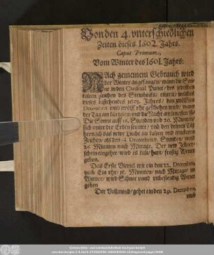 Von den 4. unterschiedlichen Zeiten dieses 1602. Jahrs.