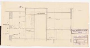 Schauspielhaus, Bochum: Bühnenhaus: Längsschnitt Lastenaufzug 1:50