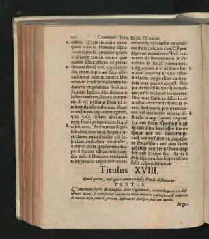 Titulus XVIII. Apud quem, vel quos controversia Feudi definiatur.