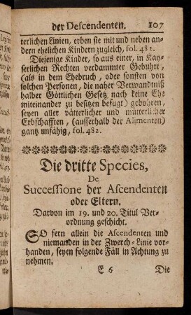 107-124, Die Succession der Ascendenten oder Eltern.