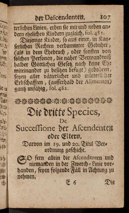 107-124, Die Succession der Ascendenten oder Eltern.