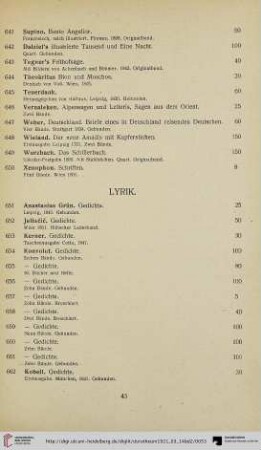 Lyrik (Nr. 651-670)