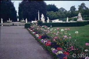 Potsdam, Park Sanssouci, Parterre Große Fontäne, Rabatten.