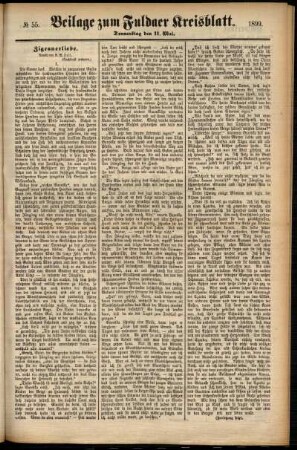 Zweite Ausgabe vom Donnerstag, den 11. Mai 1899.
