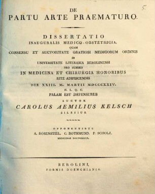 De partu arte praematuro : Diss. inaug. med.-obst.
