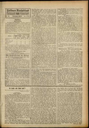 Zweite Ausgabe vom Mittwoch, den 29. Mai 1918.