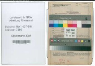 Entnazifizierung Karl Dovermann , geb. 27.11.1887 (Steuerinspektor)