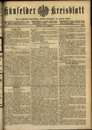 Ausgabe vom Dienstag, den 10. September 1912.