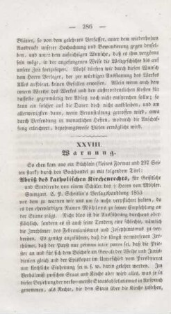 286-287 Warnung