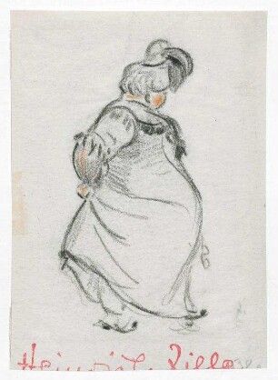 Dicke Frau mit Hut